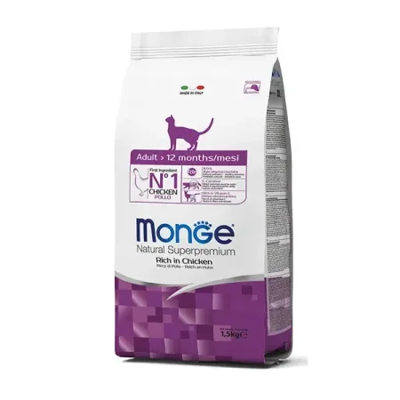 אוכל לחתולים Monge Adult Rich In Chicken