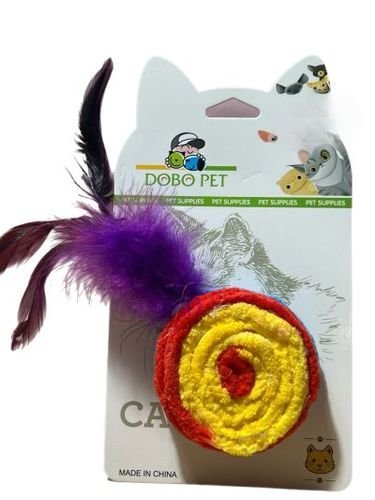 דובו צעצוע צבעוני עם נוצה לחתול Y216 DOBO PET