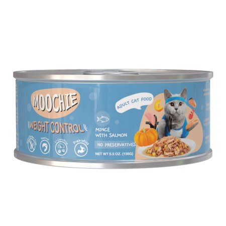 מוצי מזון מלא לחתול לשמירת משקל בקר וסלמון 156גרם