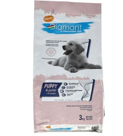 דיאמנט - מזון יבש לגורי כלבים מכל הגזעים - עוף - 3 ק"ג